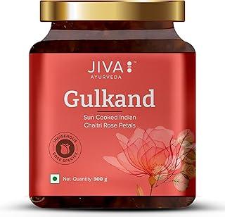 Jiva Ayurveda Gulkand – Sun-Cooked Indian Chaitri Rose Petal Preserve | Natural Ayurvedic Coolant & Digestive | Rich in Antioxidants | Boosts Energy & Immunity- 300g (Pack of 1)