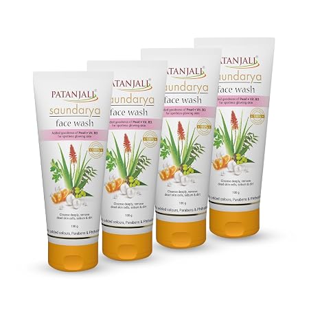 Patanjali Saundarya Face Wash, for Clean and Fresh Skin with Natural Ingredients for Daily