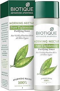 Biotique Morning Nectra Pore Tightening Purifying Toner For Visibily Flawleass Skin All Skin Type 120 ml