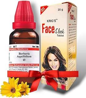 Dr Willmar Schwabe Berberis Aquifolium Mother Tincture Liquid & FacesSleek Tablet COMBO