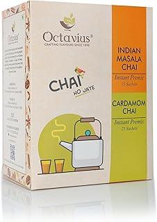Octavius Indian Masala & Cardamom Ready Tea Economy Pack (2 in 1) - 50 Sachets