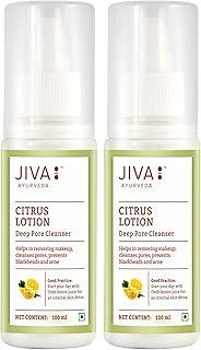 Jiva Citrus Lotion 100ml | 100% Pure & Natural Cleanser | Removes Make-Up, Blackheads, Oil & Dirt | Hydrates & Maintains The Skin’s Natural pH Balance For A Natural Glow (Pack Of 2)