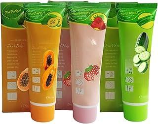 Facejewel Face & Body Scrub Gel Dead Skin Removing Cleansing Scrub Gel 100ml Cucumber,Papaya,Strawberry (Pack of 3)