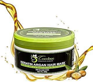 COCOBEE Keratin Argan Oil Hair Mask Pack 1– Deep Conditioning Treatment for Smooth | Healthy | Shiny Hair | Revitalizes|| Strengthens| Repairs and Nourishes | Blended With Jojoba Oil & Vitamin E