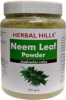 Herbal Hills Neem Powder, (200 gm Pack) | Supports Clear Skin, Acne Control & Hair Growth | Neem Churna For Pimple-Free Face & Scalp Detox | With Azadirachta Indica Leaf