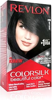 Revlon ColorSilk Permanent Hair Color For Women, Salon Perfect Hair Colour at Home with 100% Grey Coverage | Pro-Keratin & No Ammonia | Up to 8 Weeks of Colour | Shade - Soft Black 1WN (Pack of 1)