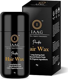 Iaag Powder Hair Wax 15Gm | Crystal Hair Wax | Hair Wax Men | Styling Wax | Glossy Finish | Shine | Strong Hold | Hair Wax|Stylish Matte Finish With Volume | Non Sticky - Adult