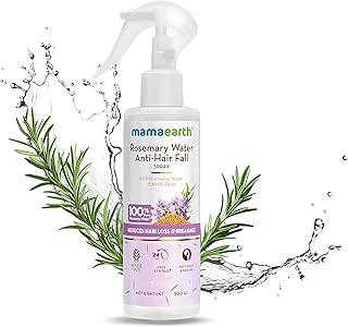 Mamaearth Rosemary Water Anti-Hair Fall Spray with 100% Pure Rosemary Water & Methi Dana | For Hair Growth | Stronger & Denser Hair | 24-H Frizz Control | Folligen ANALupe, Fision Aquashield | Shiny & Smooth Hair | 200 ml