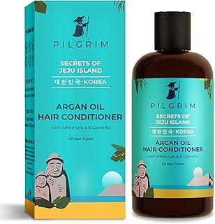 Pilgrim Korean Argan Oil Hair Conditioner With White Lotus & Camellia,Discover Healthy,Bouncy And Shiny Hair,Deep Nourishment All Hair Types,Men And Women, Korean Beauty Secrets, 200 Millilitre