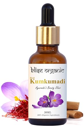 Blise organic Real Kumkumadi oil - 100% Pure and Natural, Chemical Free, Serum Oil for