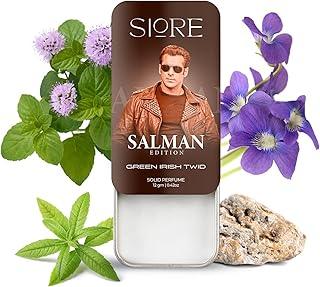 SIORE LIMITED EDITION SALMAN Green Irish Twid Alcohol Free Solid Perfume - 12 Gm 0.42oZ | Pocket Friendly and Easy to Apply | Long-Lasting & Strong Cologne Fragrance | Gift for Men & Women