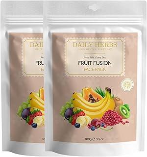 Dailyherbs Fruit Fusion Face Pack 100 g | Natural Mixed Fruit Powder | Skin Brightening, Tan Removal & Glow | Herbal Skincare