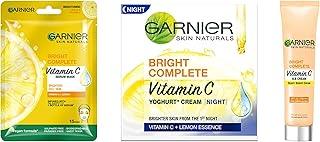 Garnier Vitamin C Anti-Dark Spots Night Cream [With Natural Extracts] (40g), Brightening BB Moisturizing Cream [With Vitamins] (30g), Intensive Face Mask [For Dark Spots] (28g) | For Glowing Skin