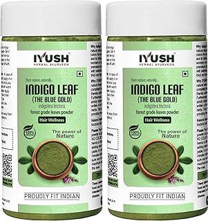 IYUSH Herbal Ayurveda Indigo Powder For Hair Black | Indigofera Tinctoria For Hair Color | Natural Alternative To Chemical Hair Dye | - (pack of 2) 100 gm each