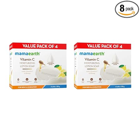 Mamaearth Vitamin C Moisturizing Lotion Soap(Value Pack of 8) - 125 g X 8 Units
