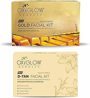 OxyGlow Herbals Gold Facial Kit 50g & OxyGlow Herbals D-Tan Facial Kit 50 Gm (Combo Pack)