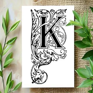 Komstec K Name Letter Alphabet Tattoo Temporary Tattoo Sticker For Male And Female Tattoo Sticker