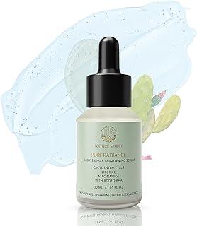 Nature's Kinn Pure Radiance Lightening & Brightening Face Serum 30 ml | Licorice, Niacinamide, Cactus Stem Cells, AHA | Alcohol Free, Sulphates, Parabens, Phthalates | Hydrating, Brightening Serum
