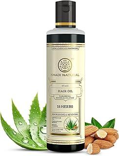 Khadi Natural Ayurvedic 18 Herbs Hair Oil | Repairs Dry Scalp, Boosts Hair Health | Promotes Healthy Hair Growth | Paraben, Mineral Oil Free | Suitable for All Hair Types | 210ml