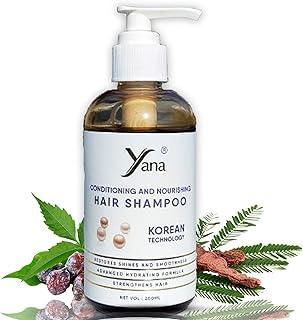 Yana 2 in 1 Moisturising & Nourishing Shampoo Conditioner for Women & Men, Deeply Clean Root & Repair Damage of Dry & Frizzy Hair, Control Hair Fall & Deeply Cleanse Scalp & Root, Long & Strong, 200ml