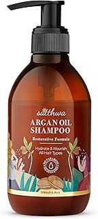 Satthwa Argan Oil Shampoo Helps for Dandruff & Dry Scalp, Mild Daily, Frizz Free, Shiny and Damage Hair - For Men & Women (200ml)