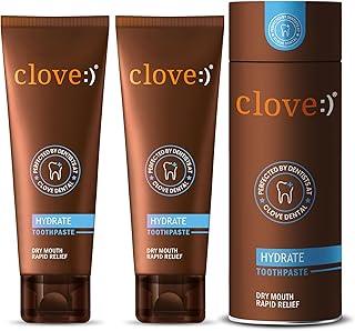 Clove Hydrate Toothpaste, Dry Mouth Solution, FREE Dental Consultation with Every Pack, Strengthens Mouth's Natural Defense Systems, Pack of 2 (200g)
