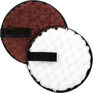 Chafful 2 Pcs Makeup Remover Cleansing Pads Set, Reusable Soft Double-Side & Easily Remove Stubborn Face or Eye Makeup & Suitable for Dry Oily Skin Type (Multicolour)