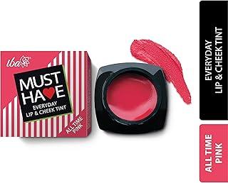 Iba Must Have Everyday Lip & Cheek Tint - All Time Pink, 8g | Enriched with Vitamin E and Rosehip Oil | Light Creamy Texture, High Payoff, Smooth Natural Finish, Nourishes & Hydrates Dry Chapped Lips, Blush & Eyeshadow