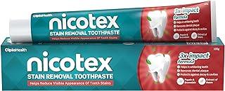 Cipla Nicotex Stain Removal Toothpaste | Teeth Whitening, Plaque Removal, Protection Against Decay And Cavities | Papain, Bromelain, Neem Extract, Meswak Extract | With Fluoride | Sls Free | 100G