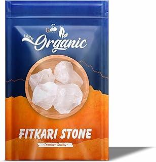 Groly Organic Alum Stone for Face 400G | Fitkari Stone for Skin Tightening, Water Purification, Shaving & Teeth Care | Premium White Crystals Fitkiri Alum Stone | Gentle & Effective