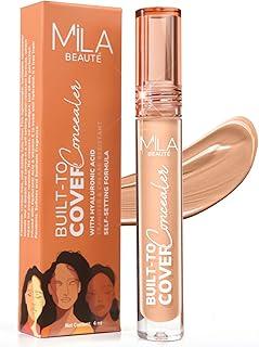 Mila Beauté Built to Cover Liquid Concealer for Women With Spf & Hyaluronic Acid| Full Coverage Matte Finish Concealer for Dark Circles | Easily Blendable & Waterproof Formula| Suitable for Indian Skin Tones - 105P True Maple