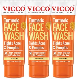 Vicco Turmeric Face Wash | Ayurvedic Turmeric Face Wash | Controls Oil