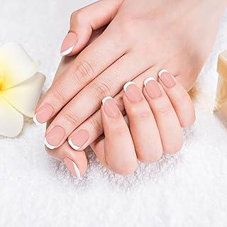 RENEE French Stick On Nails - FTN 01-24 Reusable Artificial Fake Nail Set- Lightweight & Long Lasting- Easy To Use- Quick Fix For Festivals & Special Occasions