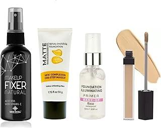MISS DOLL BEAUTY Makeup Kit Face Primer Concealer Fixer Puff Set and Perfect Wedding Party Bridal Makeup Set for Women's and Gril (4 IN1 SET)