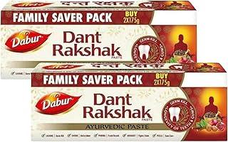 Dabur Dant Rakshak Ayurvedic Toothpaste - 700g (175g x 4) | With Goodness Of 32 Ayurvedic Herbs | Prevents & Calms Gum Pain | Kills Germs | Complete Family Toothpaste | No Added Fluorides & Parabens