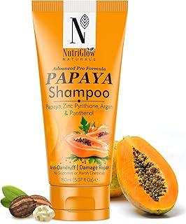 NutriGlow NATURAL'S Advanced Pro Formula Papaya Shampoo for Hairfall Control, Thinning All Hair Type (150 ml)