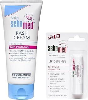 Sebamed Baby Rash Cream, 100ml & SebaMed SPF 30 Lip Defense Stick, 4.8g