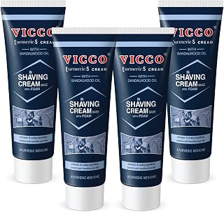 Vicco Turmeric-S Shaving Cream I Natural Shaving Formula Enriched with Turmeric & Sandalwood I Ayurvedic Grooming for Men
