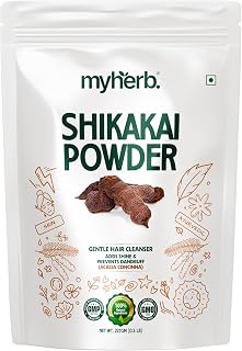 MYHERB Pure Natural 100% Organic Shikakai(Acacia Concinna) Powder For Hair Pack || 227 Gm/0.5 Lbs || Excellent Hair Condit