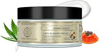 Khadi Natural Anti Blemish Cream, 50g|Skin exfoliating properties| Makes skin soft and smooth| Reduces dark spots and pigmentation|Suitable for All Skin Types