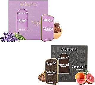 Skinero Muskor & Zestwood Solid Perfume,Alcohol Free,Made With Natural Ingredients, Perfume for Men & Women,12g Each, Unisex Perfumes
