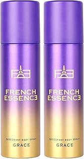 FRENCH ESSENCE Deodorant Spray Perfume/Deodorant for women/women Deodorant/Body Spray for women,Long Lasting Fragrance, Fresh Scent (Grace) 150ml Each - Pack of 2