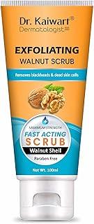 Dr. Kaiwart Exfoliating Walnut Scrub for Deep Cleansing, Skin Polishing & Radiant Glow – Natural Face & Body Scrub with Walnut Shells for Smooth, Soft Skin - 100 ml