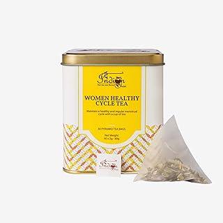 The Indian Chai – Women Healthy Cycle Tea 30 Pyramid Tea Bags with Raspberry Leaf, Dandelion Leaf, Dandelion Root, Chamomile Flower etc, for Irregular Periods and Cramps, Herbal Tea