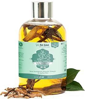 Nat Habit Summer Maahu Baby Massage Oil - Balamool Nimbuka For Bone Development, Muscular Strength & Healthy Skin - Suitable For Ages 0 to 12 years - Zero Chemicals & Preservatives - 200ml