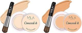 MILA BEAUTÉ Conceal It Pot Concealer | With SPF 15 & Vitamin-E For Face Makeup | Shade - (Light Ivory, 4g) Conceal It Pot Concealer For Face Makeup | Shade - (Pure Beige, 4g)
