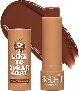 Lovechild Masaba Hydrating Lip Balm, SPF 22 UV Protection, Brown Tinted Vegan Lip Care With Shea Butter, Vitamin E & Almond Oil, Repairs Dry, Chapped Lips, Coffee & Cake, 4.5 g