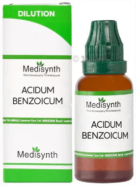 Medisynth Acidum Benzoicum Dilution 200 bottle of 30 ml dilution