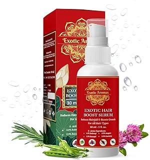 Exotic Aromas-Exotic Hair Boost Serum with 3% Redensyl, 3% Rosemary, 4% Anagain & 4% Biacapil, 30 ML, for hair loss, hair growth, thinning, baldness, for thicker & denser Hair. For Men & Women
