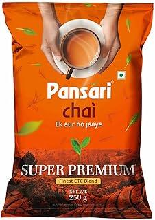 Pansari Super Premium Chai, 250g | Ek Aur Ho Jaye! Strong & Aromatic Chai Patti for Traditional Indian Chai | Premium Black Tea Leaves | CTC Tea | Tea Leaves in Fresh | Fresh From Assam Best Tea